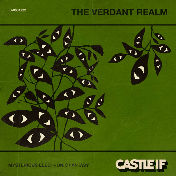 image is of the silhouette of multiple leaves with eyes on a green background